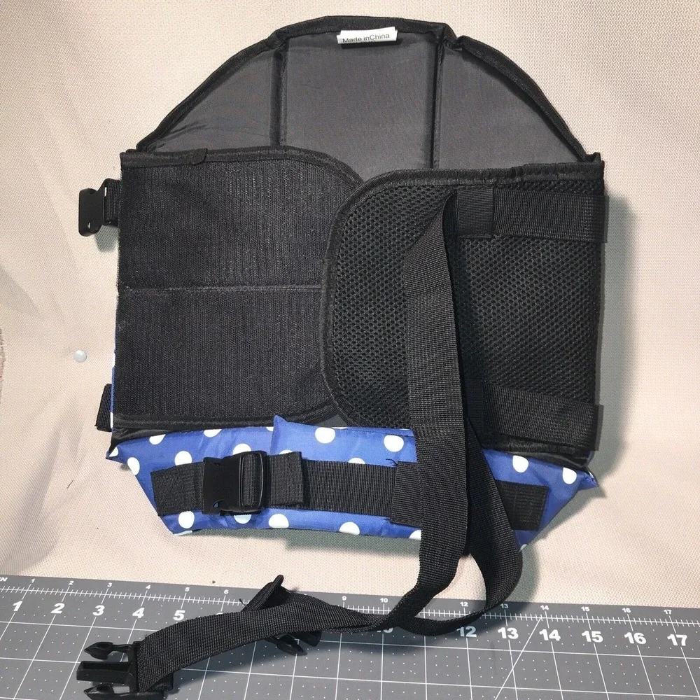 SUNFURA Ripstop Dogs Life‎ Jacket Adjustable Lifesaver Blue Dot Size L